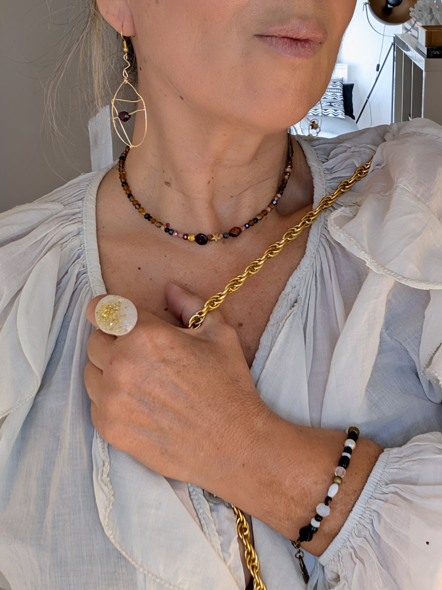 Collier ras du cou Moka