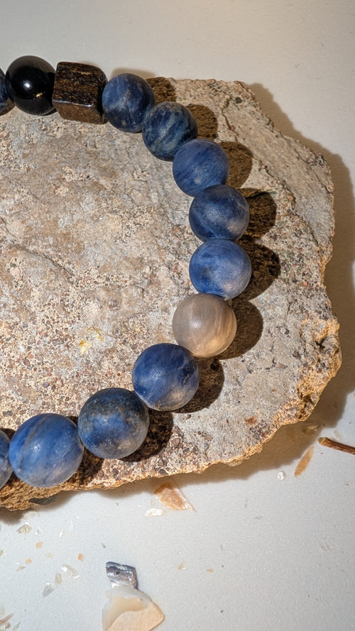Bracelet homme. Collection perles semi-précieuses.