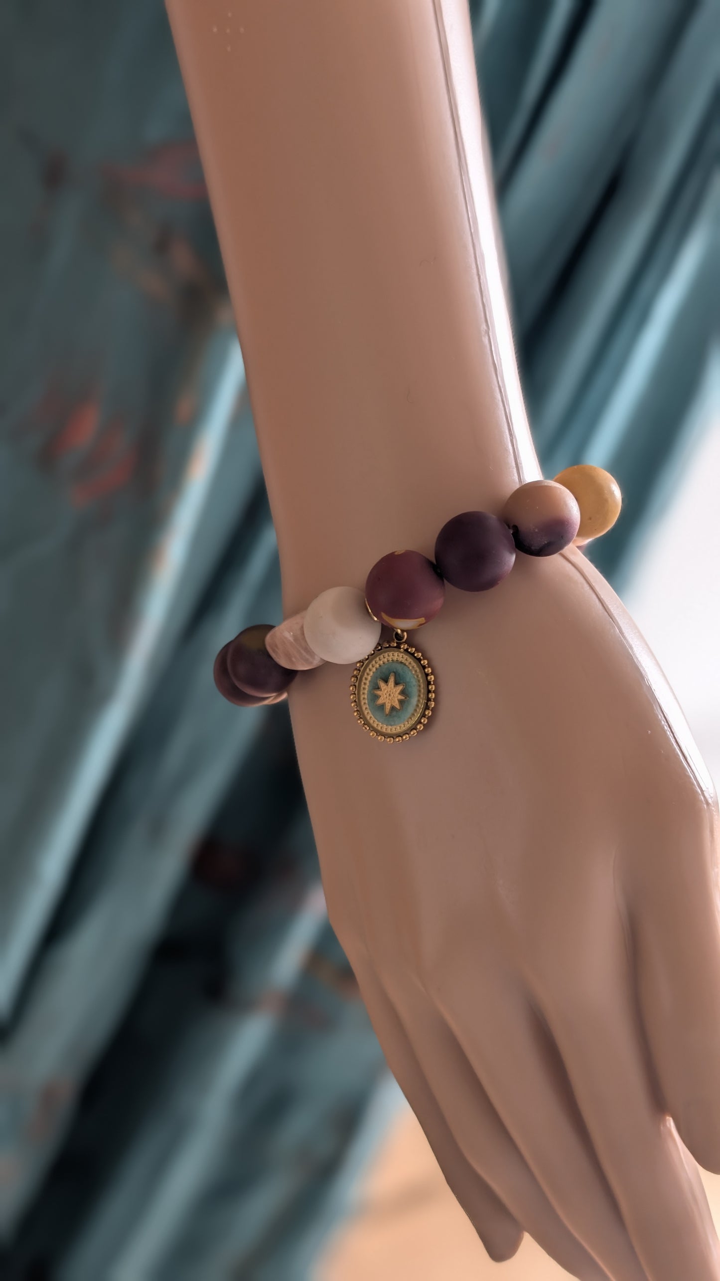 Bracelet perles Mokaït