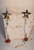 Collection perles semi-précieuses. Boucles d'oreilles