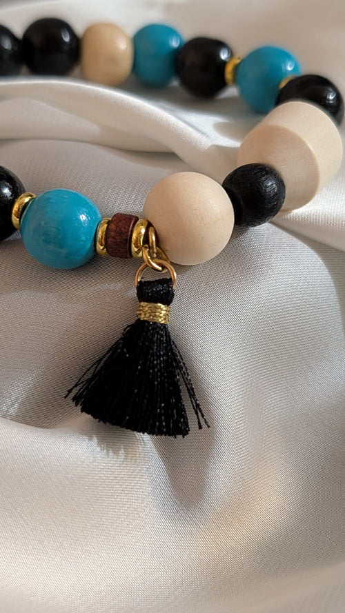 Collection perles en bois. Bracelet