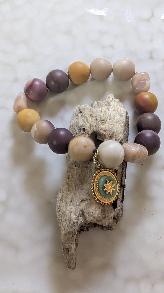Bracelet perles Mokaït