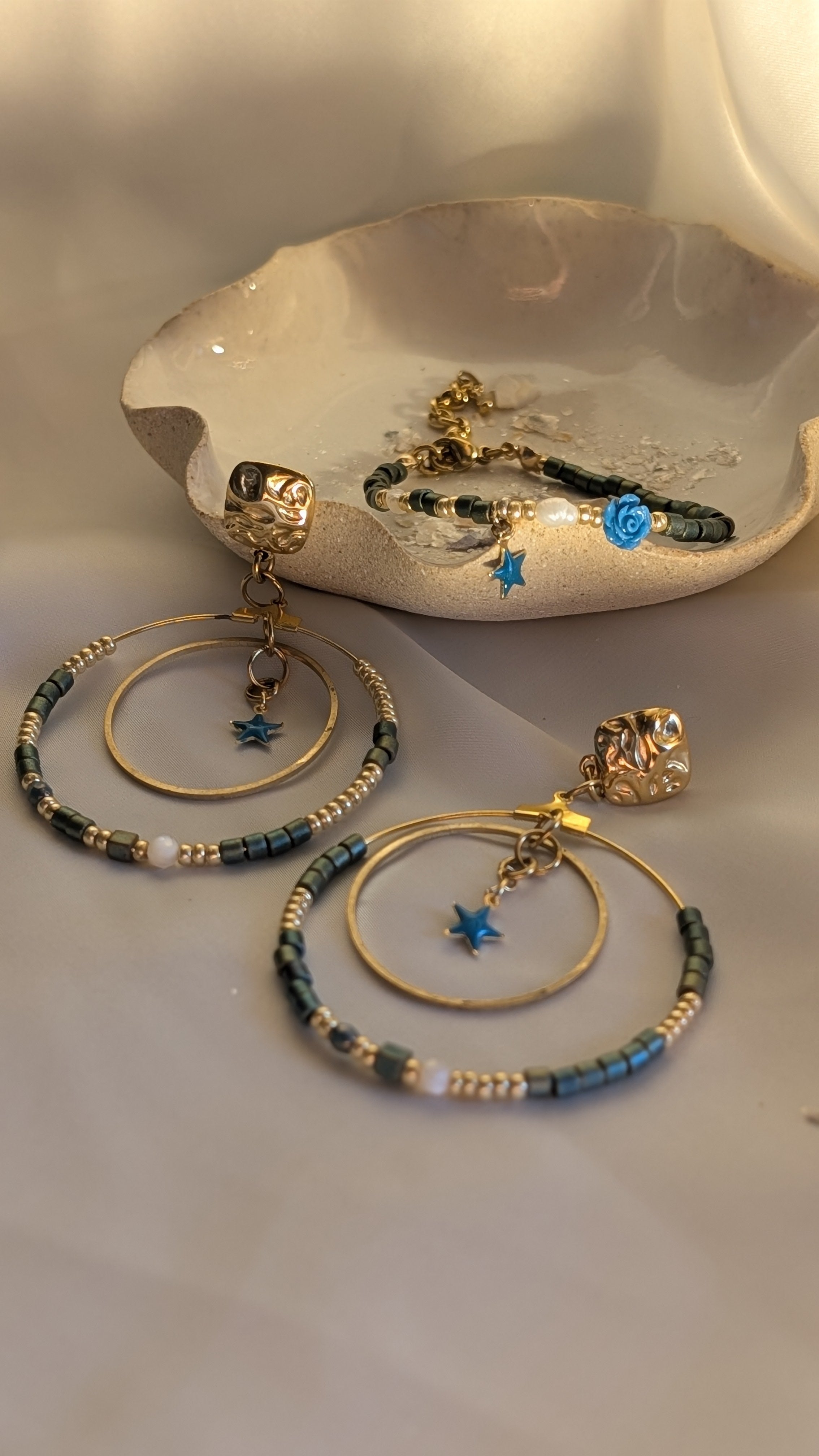 Collection" Ma petite Rocaille". Parure