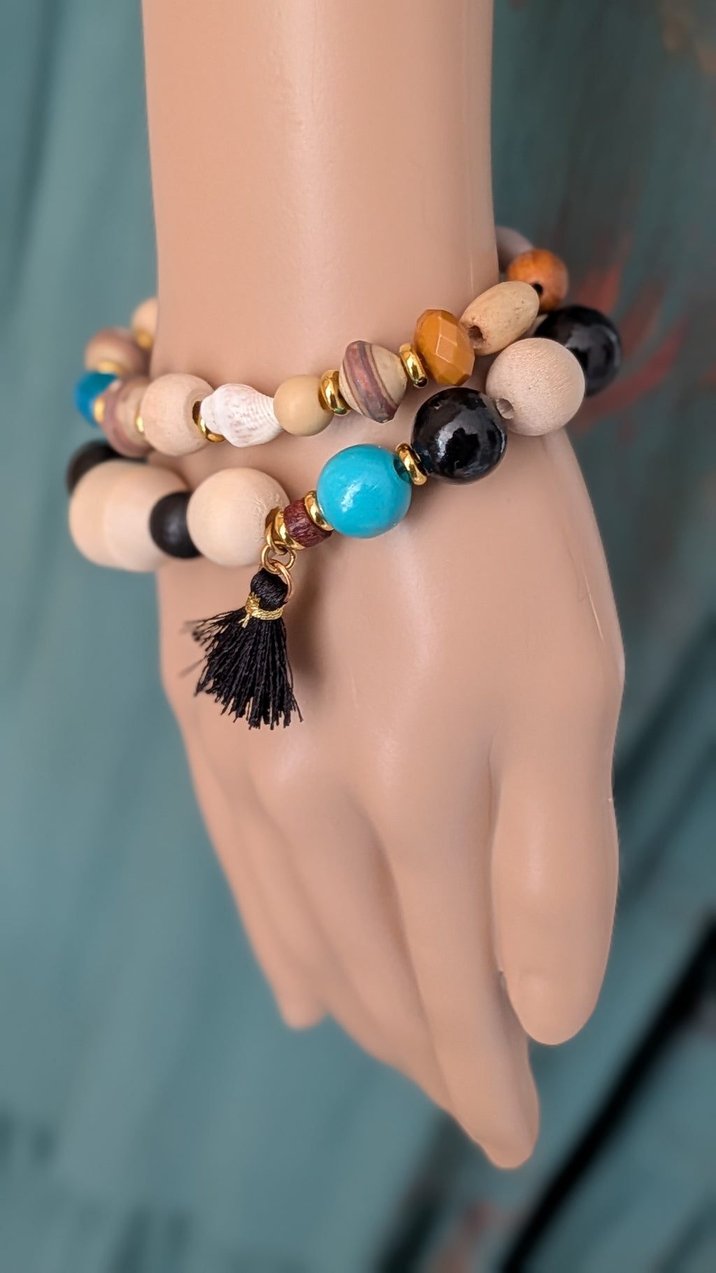 Collection perles en bois. Bracelet