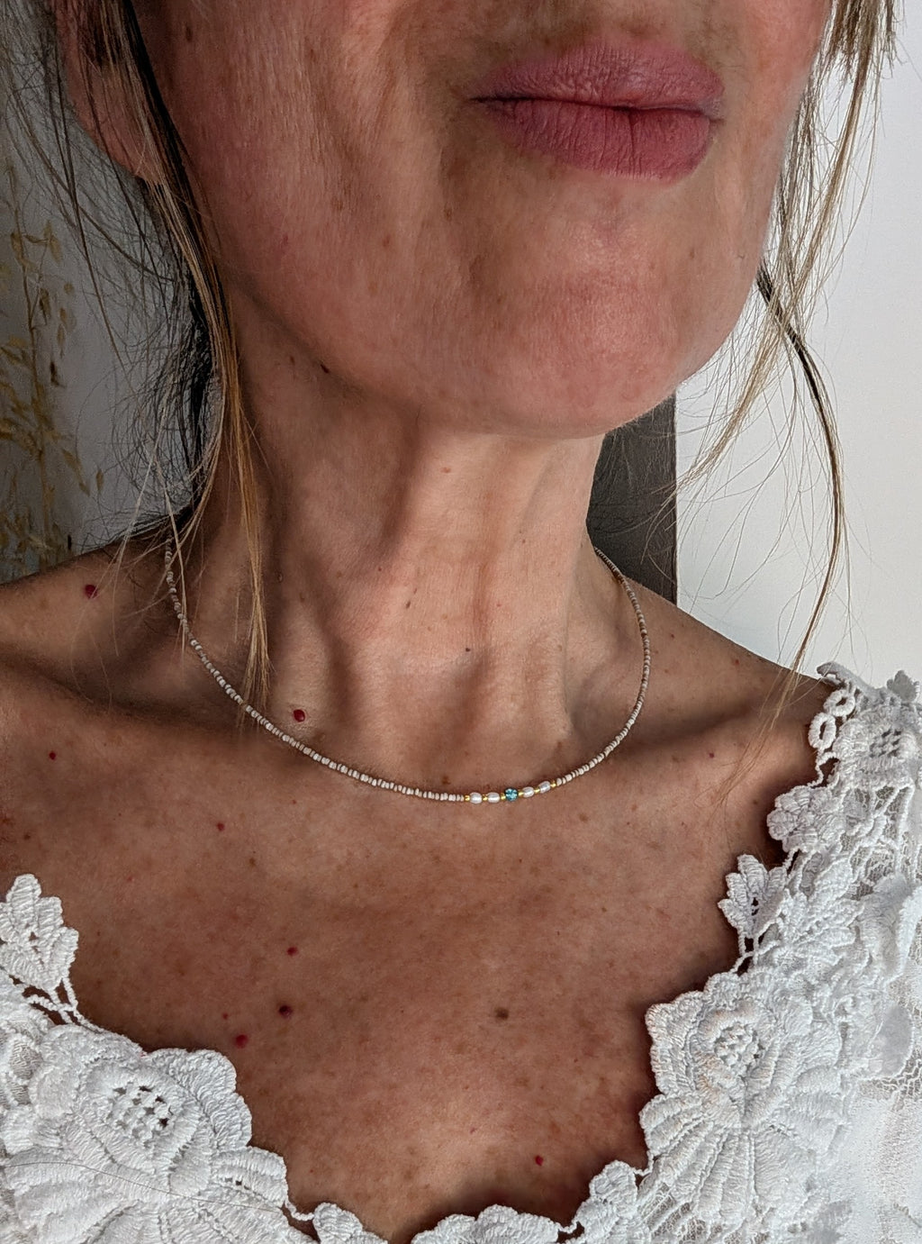 Collier ras du cou collection "Ma petite Rocaille.