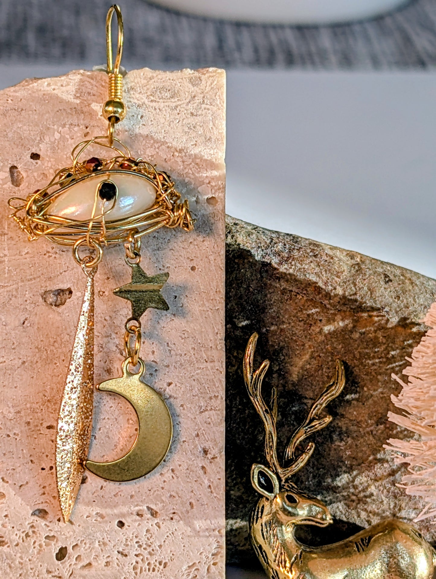 Boucles d'oreilles Baroque Spéciales fêtes de fin d'année.